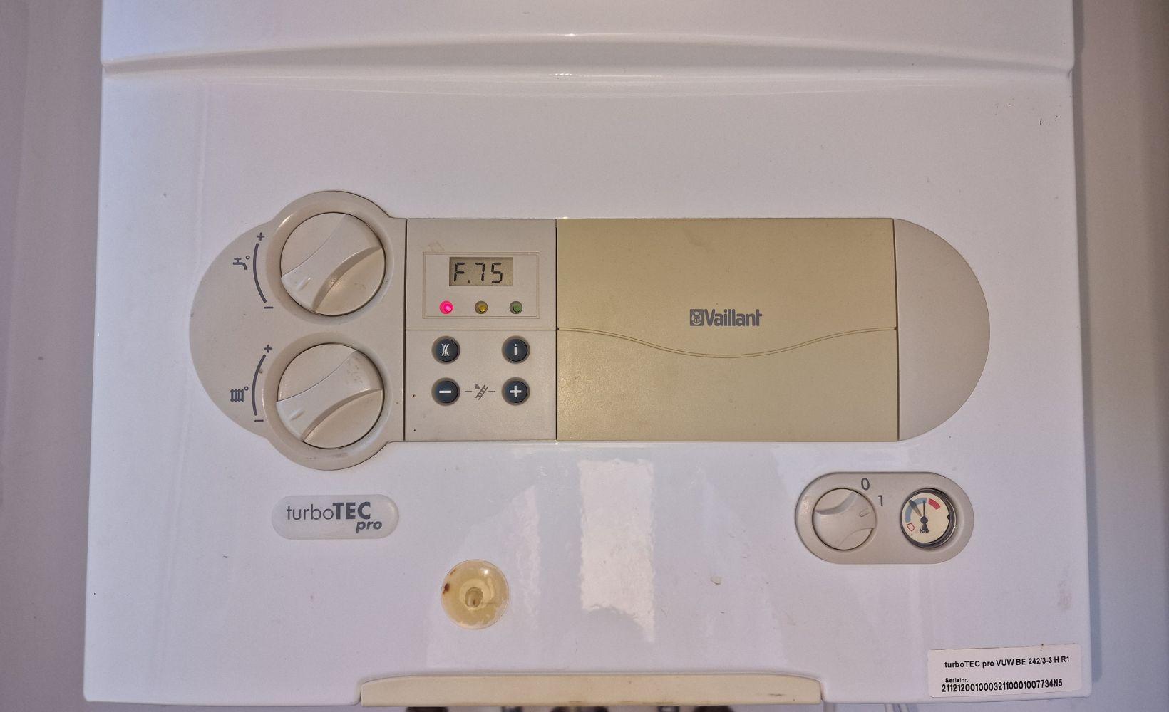 Comprendre et resoudre le code erreur f75 vaillant