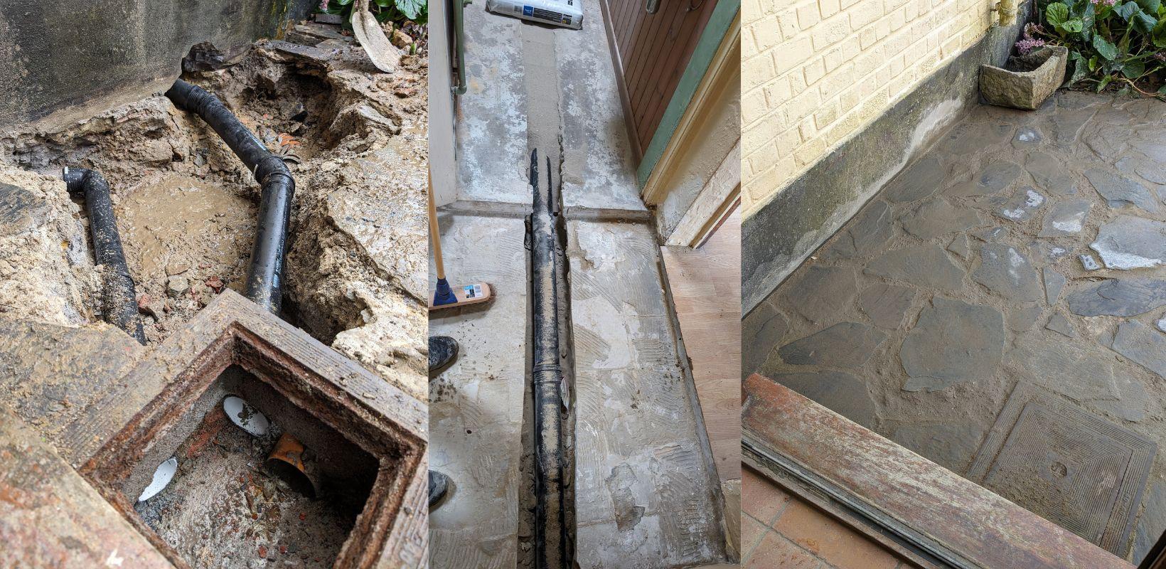 Travaux d egouts a etterbeek avec le plombier vdk