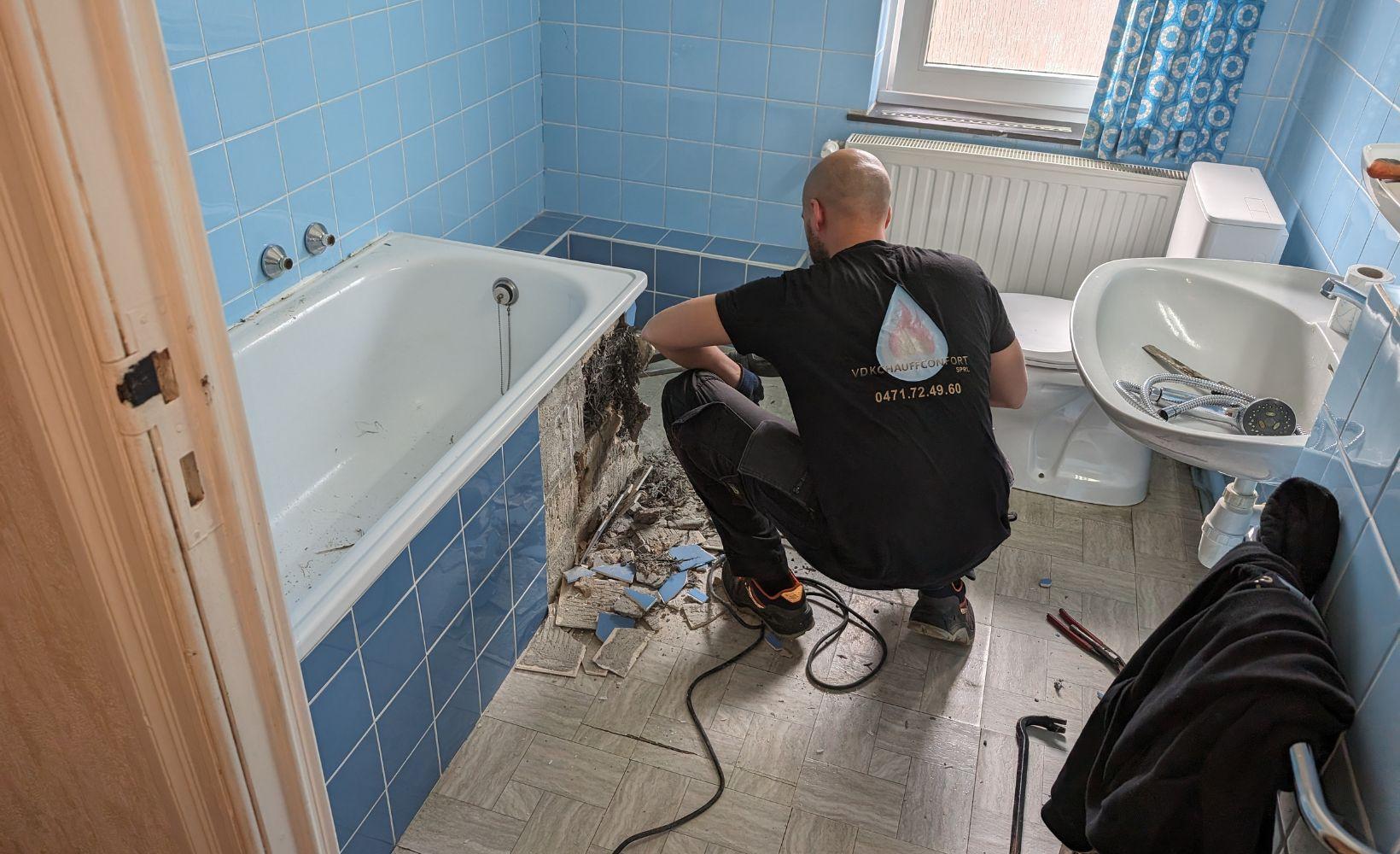 Travaux renovation plomberie a forest avec le plombier vdk 1